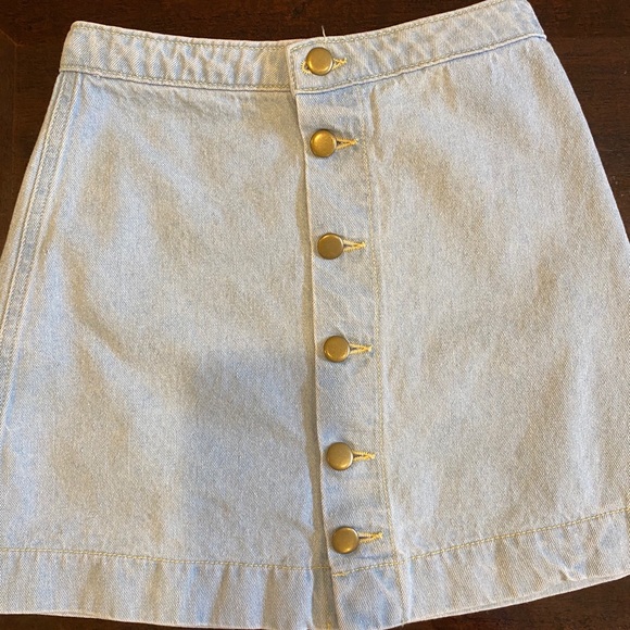 American Apparel Button Denim Skirt - Picture 1 of 3